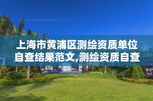 上海市黄浦区测绘资质单位自查结果范文,测绘资质自查报告。