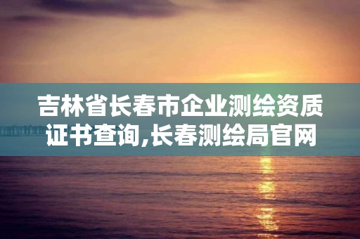 吉林省长春市企业测绘资质证书查询,长春测绘局官网