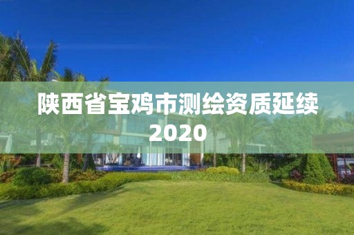 陕西省宝鸡市测绘资质延续2020