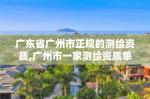 广东省广州市正规的测绘资质,广州市一家测绘资质单位