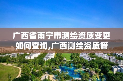 广西省南宁市测绘资质变更如何查询,广西测绘资质管理系统