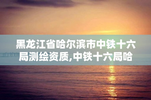 黑龙江省哈尔滨市中铁十六局测绘资质,中铁十六局哈尔滨分局在哪里