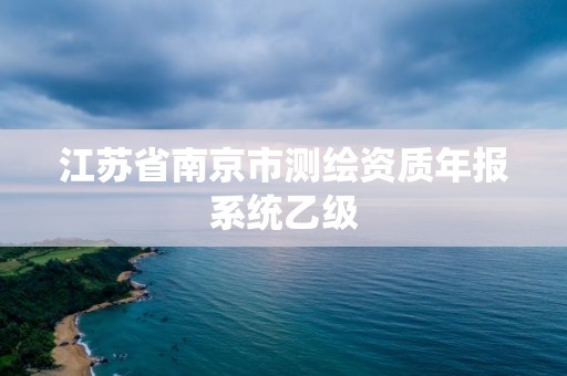 江苏省南京市测绘资质年报系统乙级