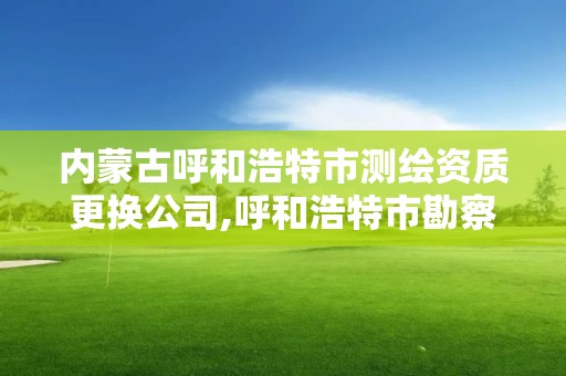 内蒙古呼和浩特市测绘资质更换公司,呼和浩特市勘察测绘研究院