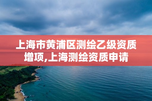 上海市黄浦区测绘乙级资质增项,上海测绘资质申请