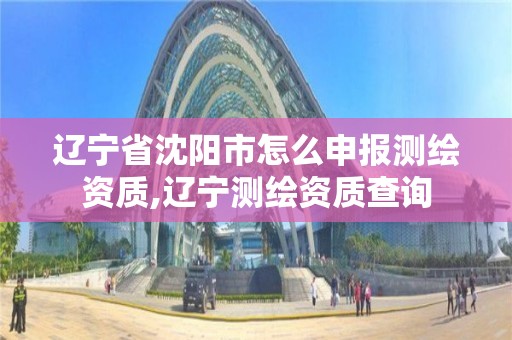 辽宁省沈阳市怎么申报测绘资质,辽宁测绘资质查询