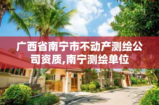 广西省南宁市不动产测绘公司资质,南宁测绘单位