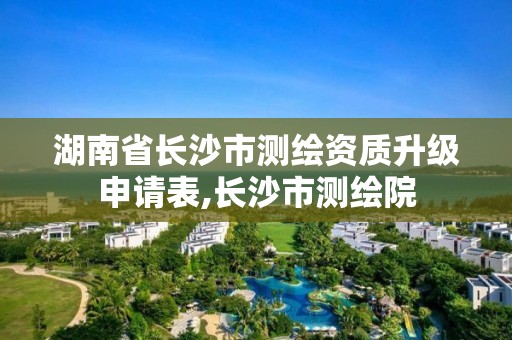 湖南省长沙市测绘资质升级申请表,长沙市测绘院