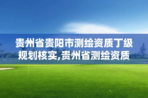 贵州省贵阳市测绘资质丁级规划核实,贵州省测绘资质管理系统