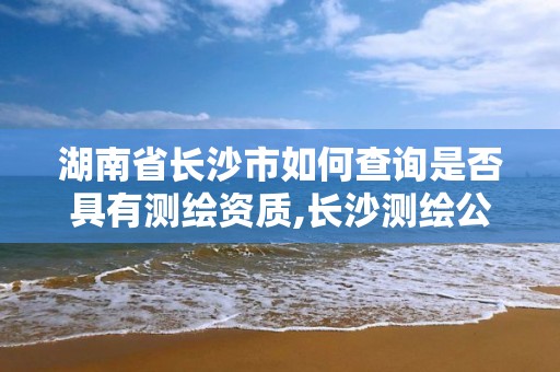 湖南省长沙市如何查询是否具有测绘资质,长沙测绘公司资质有哪家