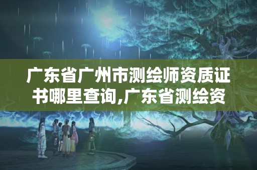 广东省广州市测绘师资质证书哪里查询,广东省测绘资质办理流程