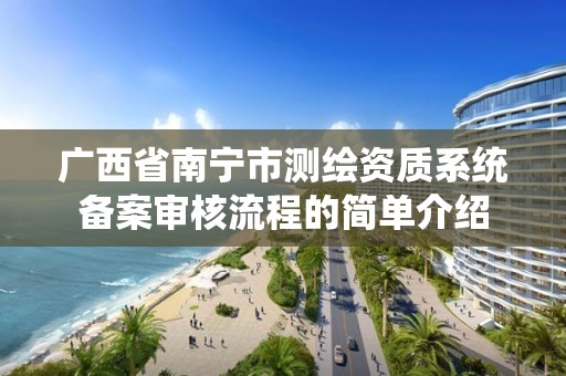 广西省南宁市测绘资质系统备案审核流程的简单介绍