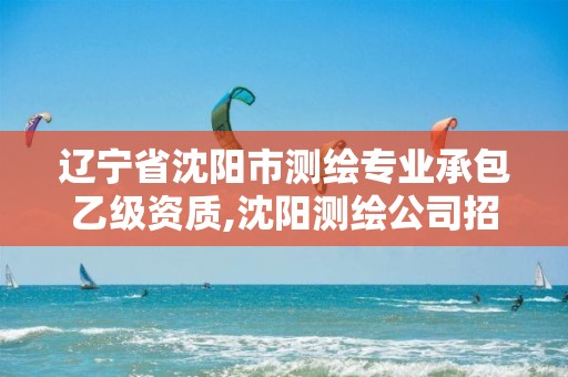 辽宁省沈阳市测绘专业承包乙级资质,沈阳测绘公司招聘