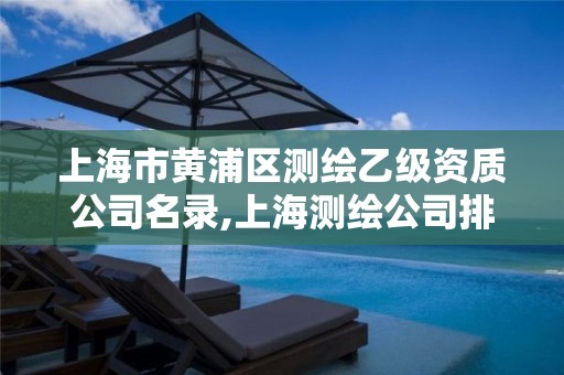 上海市黄浦区测绘乙级资质公司名录,上海测绘公司排名名单。