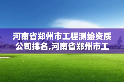 河南省郑州市工程测绘资质公司排名,河南省郑州市工程测绘资质公司排名第几