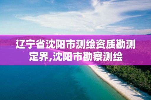 辽宁省沈阳市测绘资质勘测定界,沈阳市勘察测绘