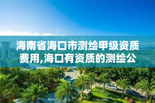 海南省海口市测绘甲级资质费用,海口有资质的测绘公司