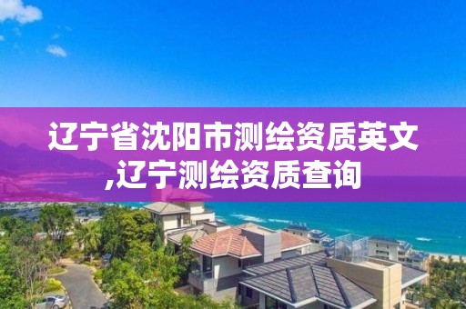 辽宁省沈阳市测绘资质英文,辽宁测绘资质查询