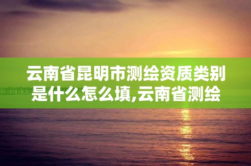 云南省昆明市测绘资质类别是什么怎么填,云南省测绘资质管理办法。