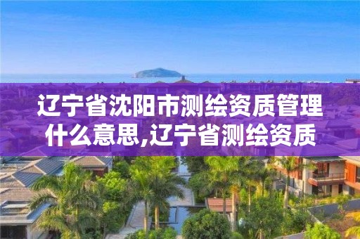 辽宁省沈阳市测绘资质管理什么意思,辽宁省测绘资质延期