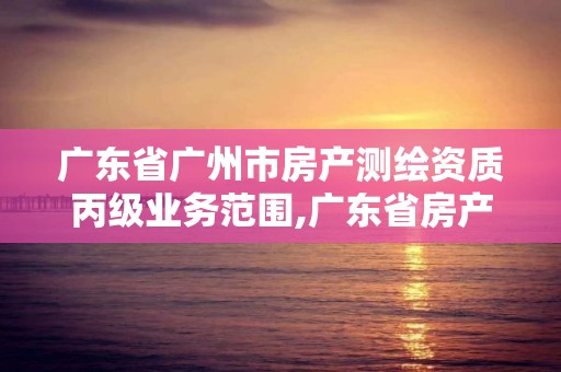 广东省广州市房产测绘资质丙级业务范围,广东省房产测绘实施细则。