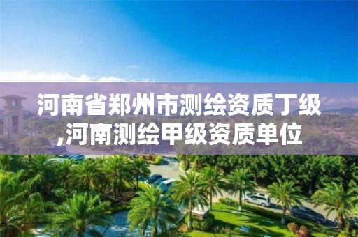 河南省郑州市测绘资质丁级,河南测绘甲级资质单位