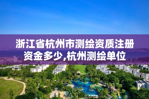 浙江省杭州市测绘资质注册资金多少,杭州测绘单位