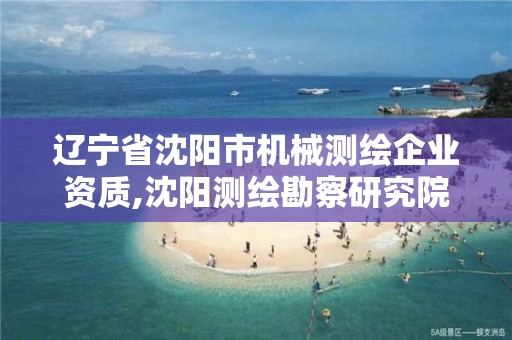 辽宁省沈阳市机械测绘企业资质,沈阳测绘勘察研究院有限公司