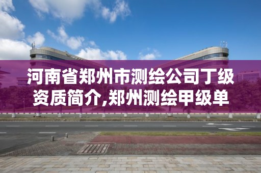 河南省郑州市测绘公司丁级资质简介,郑州测绘甲级单位