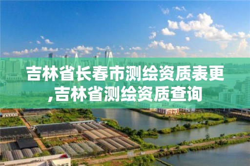 吉林省长春市测绘资质表更,吉林省测绘资质查询