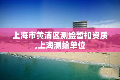 上海市黄浦区测绘暂扣资质,上海测绘单位