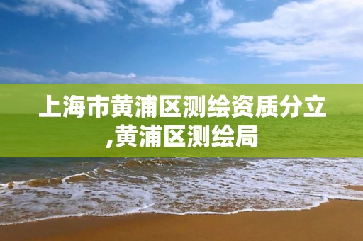 上海市黄浦区测绘资质分立,黄浦区测绘局