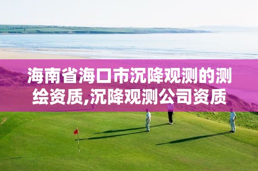 海南省海口市沉降观测的测绘资质,沉降观测公司资质