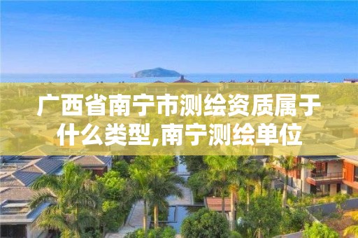 广西省南宁市测绘资质属于什么类型,南宁测绘单位