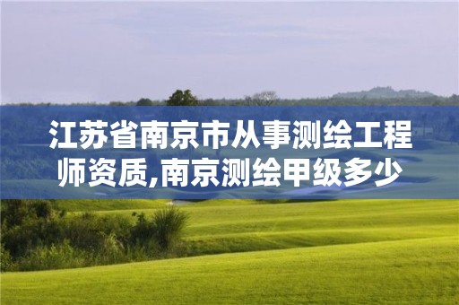 江苏省南京市从事测绘工程师资质,南京测绘甲级多少家