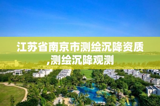 江苏省南京市测绘沉降资质,测绘沉降观测