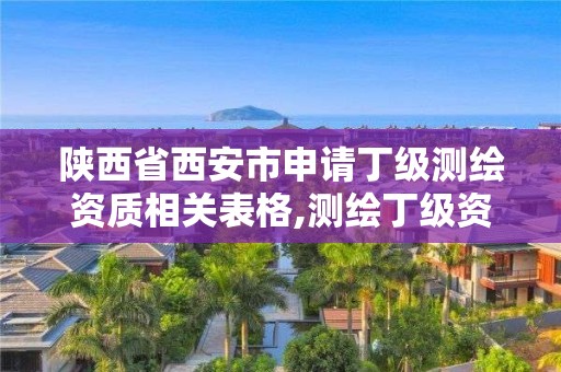 陕西省西安市申请丁级测绘资质相关表格,测绘丁级资质全套申请文件