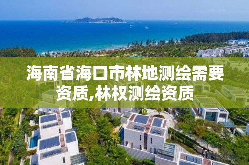 海南省海口市林地测绘需要资质,林权测绘资质