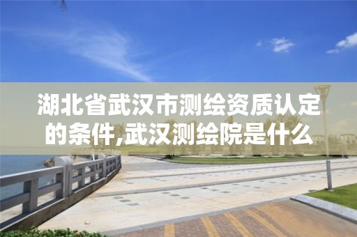 湖北省武汉市测绘资质认定的条件,武汉测绘院是什么级别