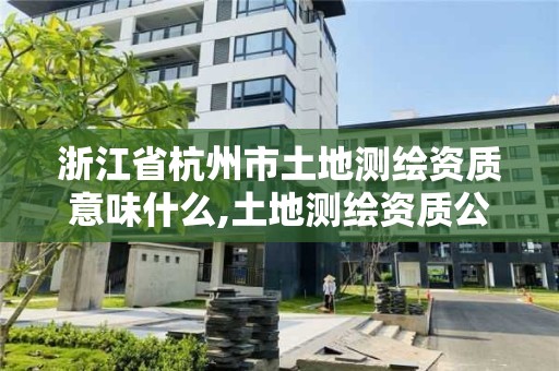 浙江省杭州市土地测绘资质意味什么,土地测绘资质公司