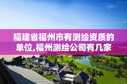 福建省福州市有测绘资质的单位,福州测绘公司有几家。