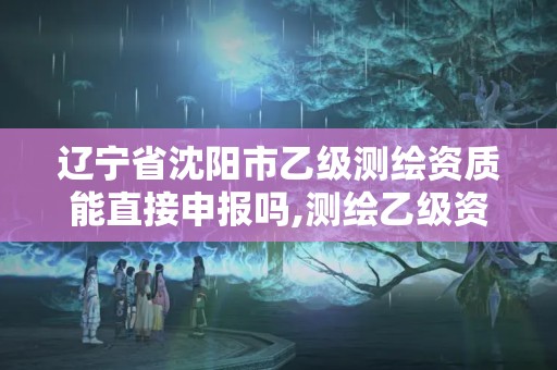 辽宁省沈阳市乙级测绘资质能直接申报吗,测绘乙级资质申请需要什么条件。