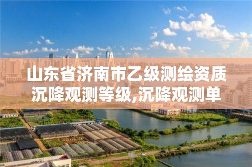 山东省济南市乙级测绘资质沉降观测等级,沉降观测单位资质