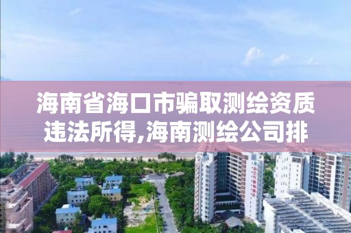 海南省海口市骗取测绘资质违法所得,海南测绘公司排行榜