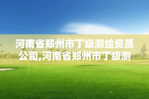 河南省郑州市丁级测绘资质公司,河南省郑州市丁级测绘资质公司有几家