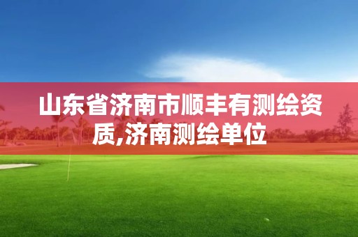 山东省济南市顺丰有测绘资质,济南测绘单位