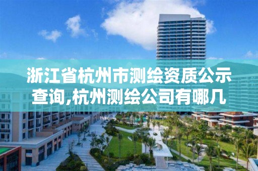 浙江省杭州市测绘资质公示查询,杭州测绘公司有哪几家