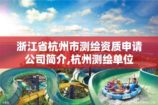 浙江省杭州市测绘资质申请公司简介,杭州测绘单位