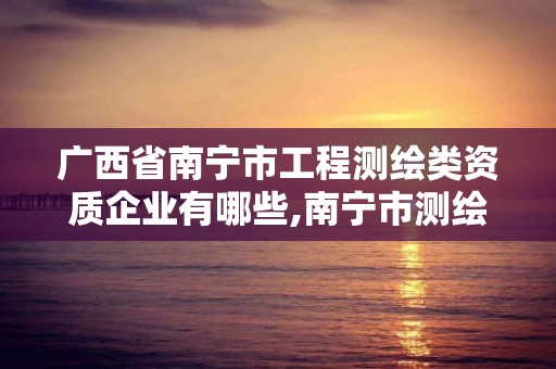 广西省南宁市工程测绘类资质企业有哪些,南宁市测绘院。