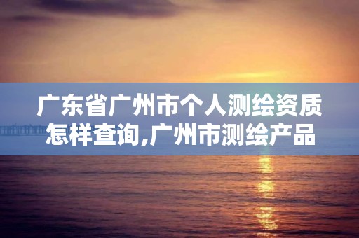 广东省广州市个人测绘资质怎样查询,广州市测绘产品质量检验中心